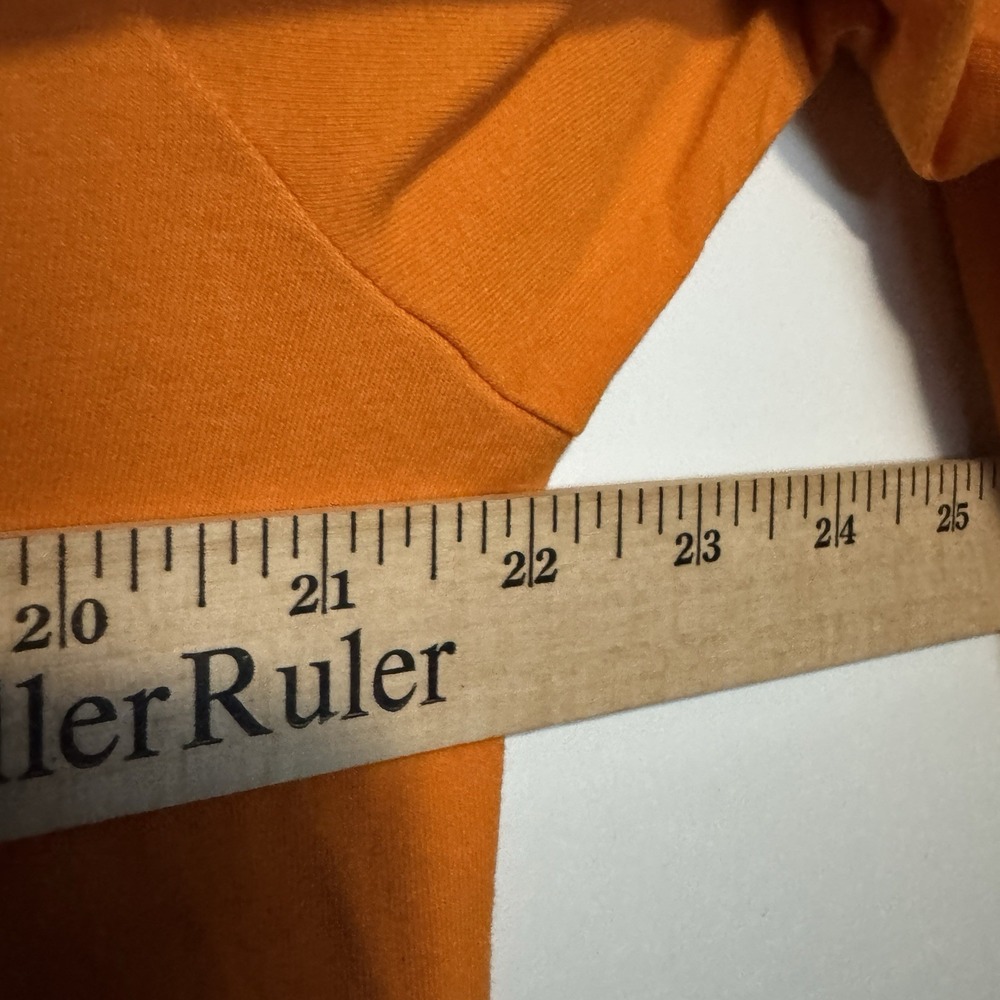Duck Camp Shirt Mens Large Orange Bamboo Blend Long Sleeve Tee Outdoor Stretch - Picture 8 of 9
